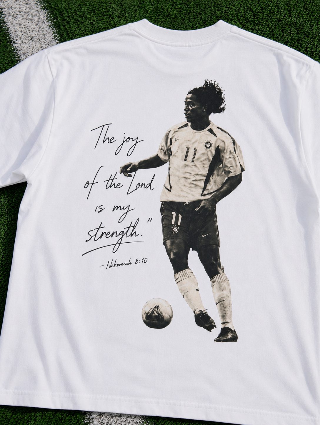 Close-up of the Ronaldinho back print